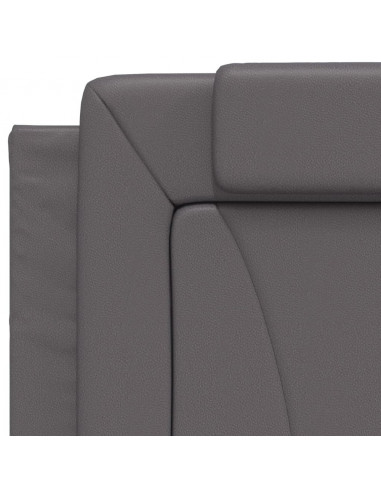 Giroletto con Luci LED Grigio 90x190 cm in Similpelle