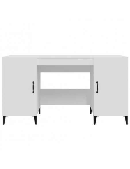 Scrivania Bianca 140x50x75 cm in Legno Multistrato