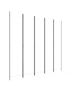 Divisorio a 5 Pannelli Bianco 250x220 cm Tessuto