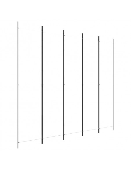 Divisorio a 5 Pannelli Bianco 250x220 cm Tessuto