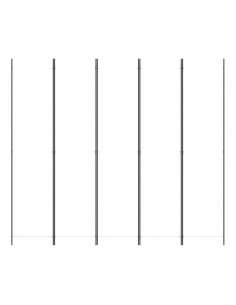 Divisorio a 5 Pannelli Bianco 250x220 cm Tessuto 2