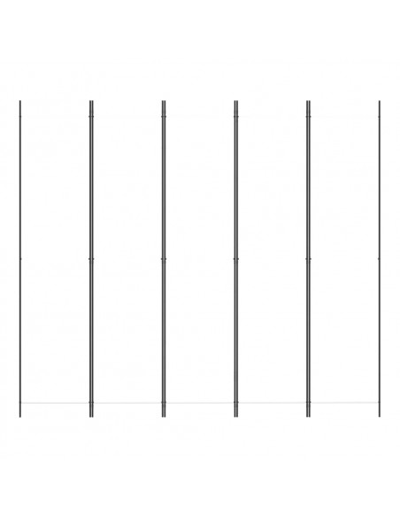 Divisorio a 5 Pannelli Bianco 250x220 cm Tessuto
