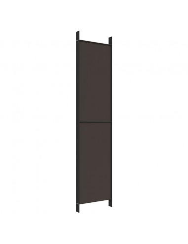 Divisorio a 5 Pannelli Marrone 250x220 cm in Tessuto