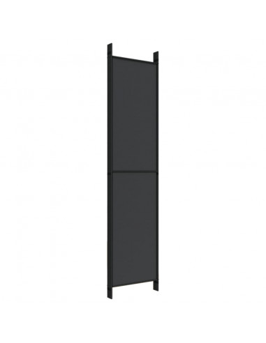 Divisorio 5 Pannelli Nero 250x220 cm Tessuto