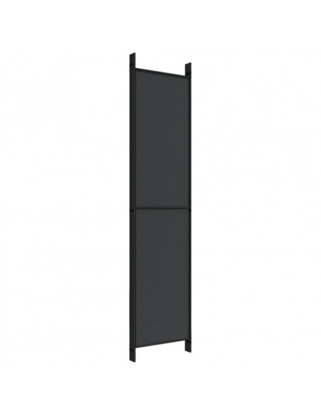 Divisorio 5 Pannelli Nero 250x220 cm Tessuto