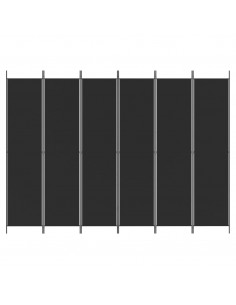 Divisorio a 6 Pannelli Nero 300x220 cm in Tessuto 2