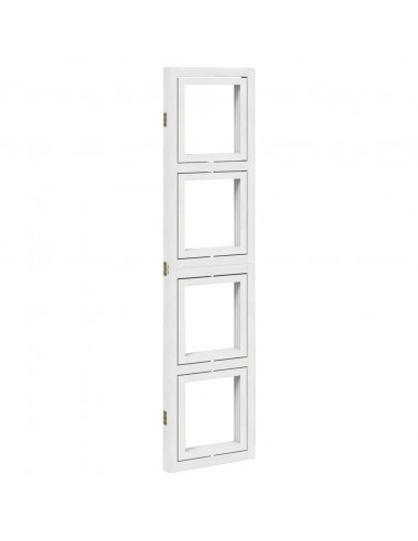 Divisorio Ambienti 3Pannelli Bianco Legno Massello di Paulownia