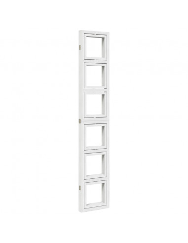 Divisorio Ambienti 4Pannelli Bianco Legno Massello di Paulownia