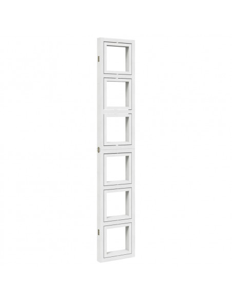 Divisorio Ambienti 4Pannelli Bianco Legno Massello di Paulownia