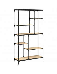 Libreria Rovere Sonoma 99x35,5x176 cm Legno Multistrato Acciaio
