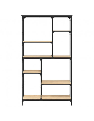 Libreria Rovere Sonoma 99x35,5x176 cm Legno Multistrato Acciaio