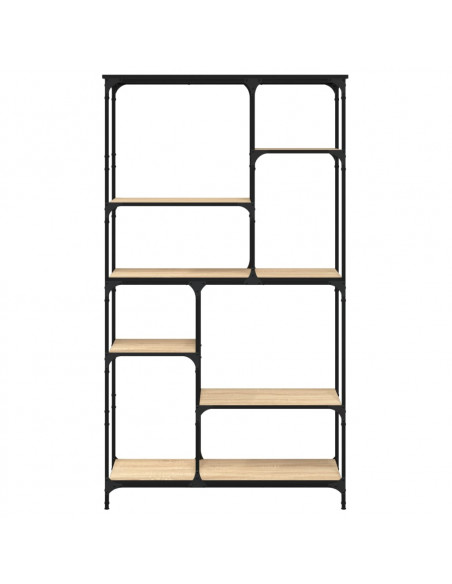 Libreria Rovere Sonoma 99x35,5x176 cm Legno Multistrato Acciaio