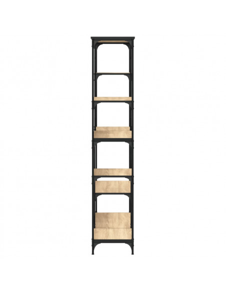 Libreria Rovere Sonoma 99x35,5x176 cm Legno Multistrato Acciaio