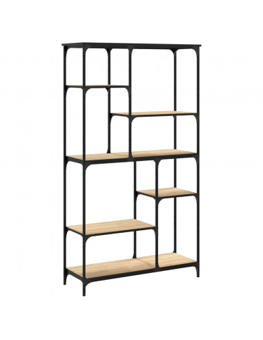 Libreria Rovere Sonoma 99x35,5x176 cm Legno Multistrato Acciaio