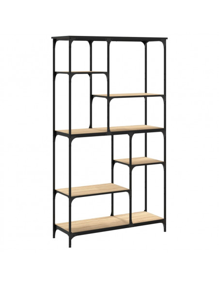 Libreria Rovere Sonoma 99x35,5x176 cm Legno Multistrato Acciaio