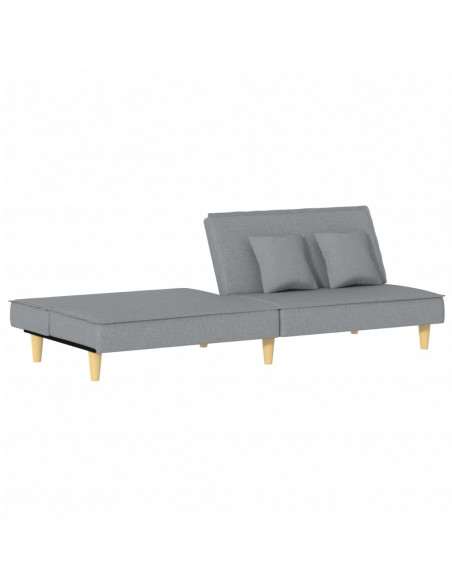 Divano Letto Grigio Chiaro in Tessuto