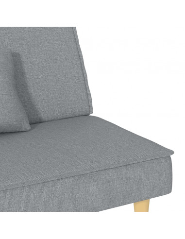 Divano Letto Grigio Chiaro in Tessuto