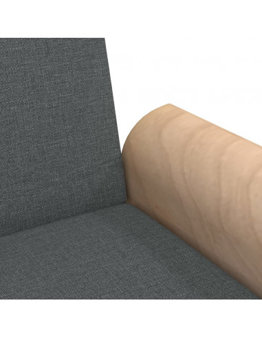 Divano Letto con Braccioli Grigio Scuro in Tessuto