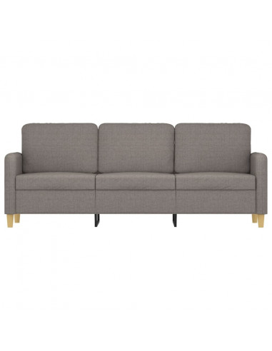Divano a 3 Posti Tortora 180 cm in Tessuto