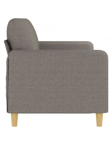 Divano a 3 Posti Tortora 180 cm in Tessuto