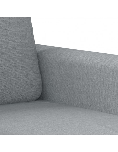 Set di Divani 3 pz con Cuscini Grigio Chiaro in Tessuto