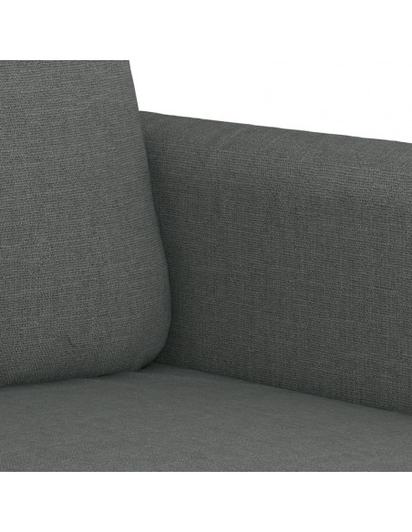 Set di Divani 4 pz con Cuscini Grigio Scuro in Tessuto