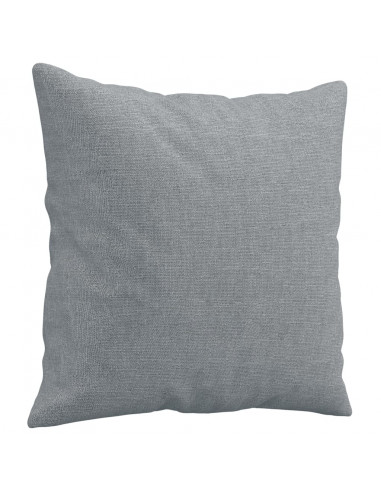 Set Divani 2 pz con Cuscini Grigio Chiaro in Tessuto