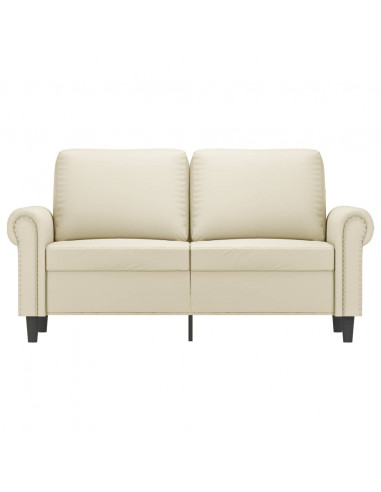 Divano a 2 Posti Crema 120 cm in Similpelle