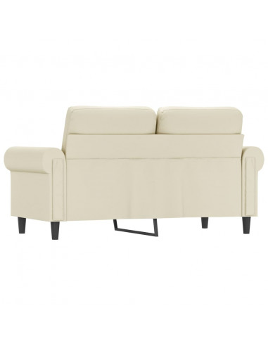 Divano a 2 Posti Crema 120 cm in Similpelle