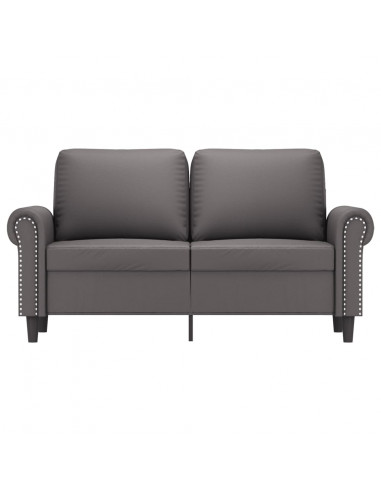 Divano a 2 Posti Grigio 120 cm in Similpelle