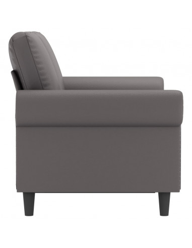 Divano a 2 Posti Grigio 120 cm in Similpelle