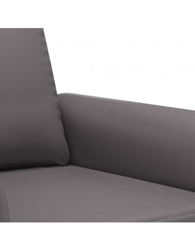 Divano a 2 Posti Grigio 120 cm in Similpelle