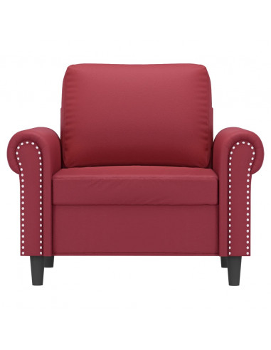 Poltrona Rosso Vino 60 cm in Similpelle