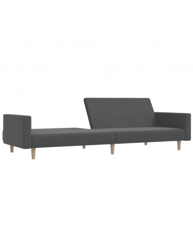 Divano Letto a 2 Posti Grigio Chiaro in Tessuto