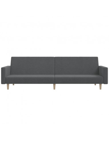 Divano Letto a 2 Posti Grigio Chiaro in Tessuto