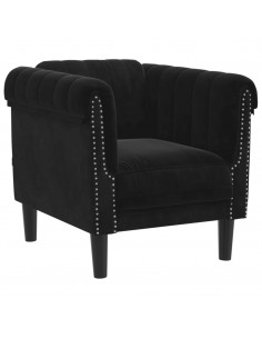 Poltrona Nera in Velluto