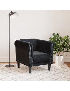 Poltrona Nera in Velluto 2