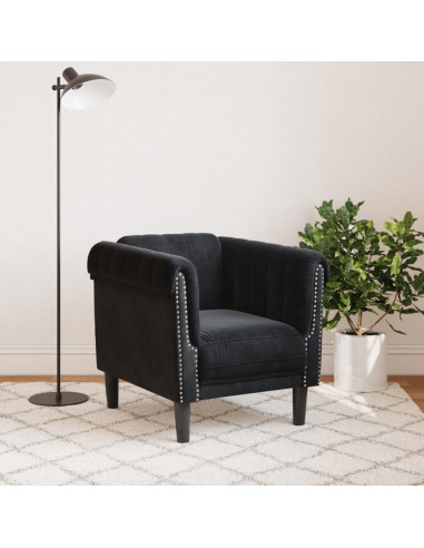Poltrona Nera in Velluto