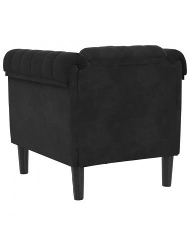 Poltrona Nera in Velluto