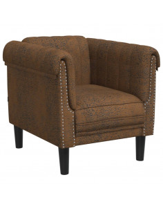 Poltrona Marrone in Velluto