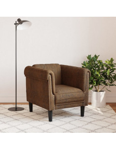 Poltrona Marrone in Velluto 2