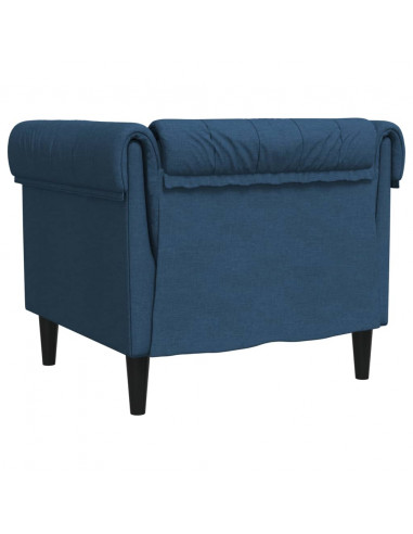 Poltrona Chesterfield Blu in Tessuto