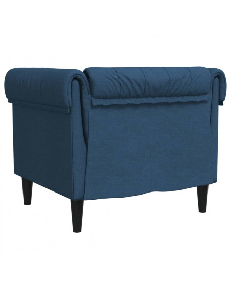 Poltrona Chesterfield Blu in Tessuto
