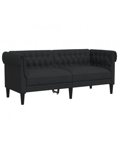 Set di Divani 2 pz Nero in Tessuto