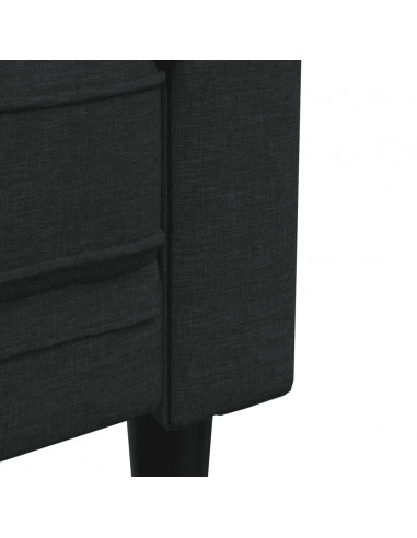 Set di Divani 2 pz Nero in Tessuto