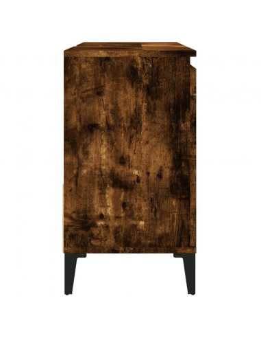 Armadietto Bagno Rovere Fumo 65x33x60 cm in Legno Multistrato