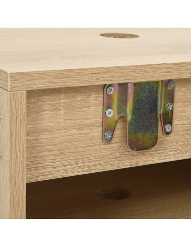 Set Mobili da Bagno 2 pz Rovere in Legno Multistrato