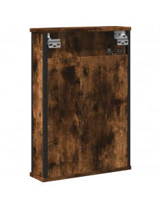 Mobile Bagno Specchio Rovere Fumo 42x12x60 cm Legno Multistrato