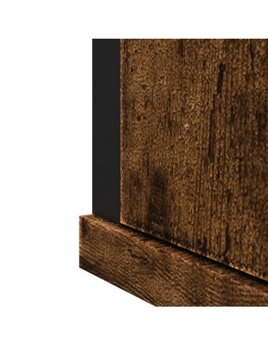 Mobile Bagno Specchio Rovere Fumo 42x12x60 cm Legno Multistrato