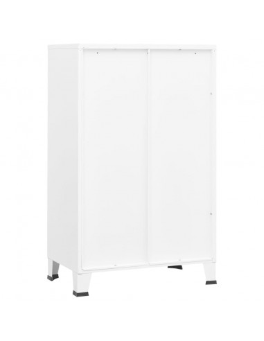 Armadio Classificatore Industriale Bianco 70x40x115 cm Metallo